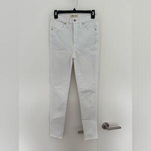 Madewell White 10” High Rise Skinny Jeans